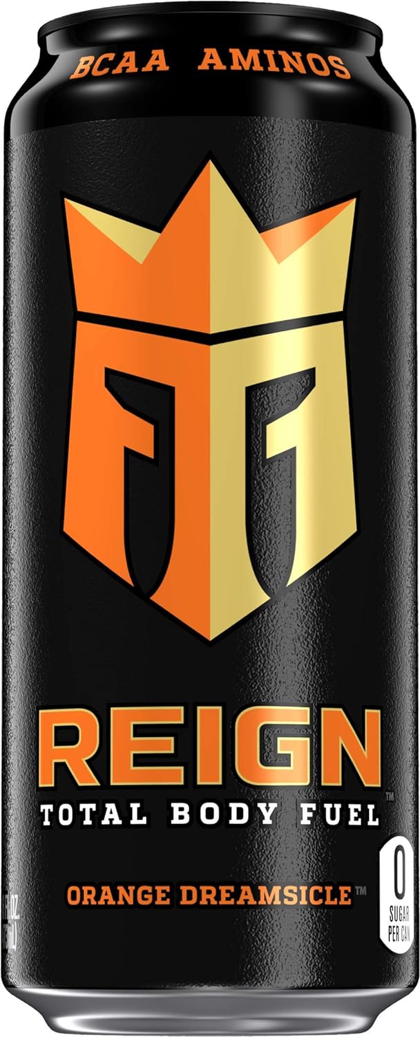 Reign Total Body Fuel, Orange Dreamsicle, Fitness & Performance Drink, 16 Fl Oz (Pack of 12)